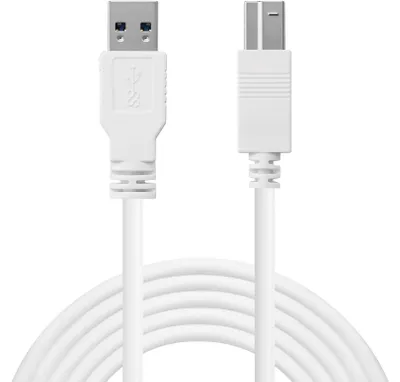 Immagine prodotto di Sandberg 509-23, 1,8 m, USB A, USB B, USB 3.2 Gen 1 (3.1 Gen 1), 5 Gbit/s, bianco
