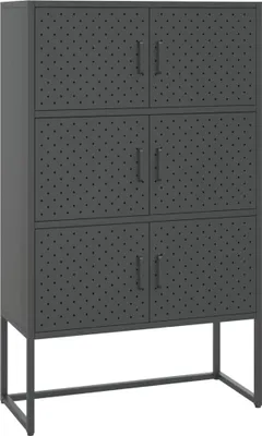 Obrázok produktu pre vidaXL Highboard Antracit 80x35x135 cm Oceľ
