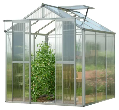 Produktbild von GFP Gewächshaus Picco 3 - Aluminium-Rahmen - 179x195 cm - 8 mm Polycarbonat-Platten