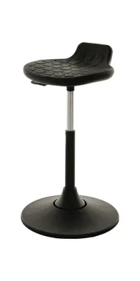 Produktbild von Drehhocker Ku.-Tellerfuß PolyurethanIntegralschaum schwarz Sitz-H.490-680mm LOTZ