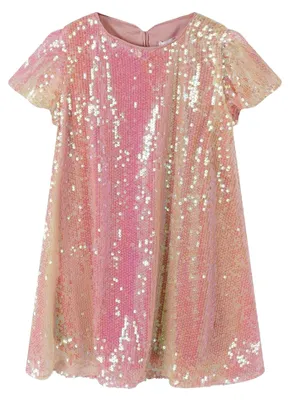 Produktbild von Minoti - Kleid für Mädchen, Flatter-Ärmel MN343 (158-164) (Pink)