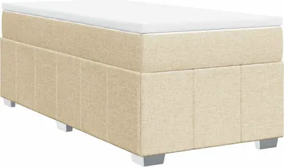 Produktbild von vidaXL Boxspringbett mit Matratze Creme 100x200 cm Stoff
