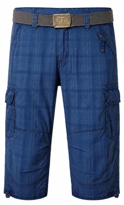 Produktbild von Timezone Loose Fit Shorts Gürtel Cargo Style Wadenlang Kariert Größe: 33W