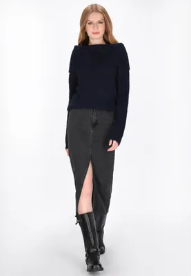 Zdjęcie produktu dla Damski sweter SAPORTA - kolor granatowy, rozmiar XL/XXL