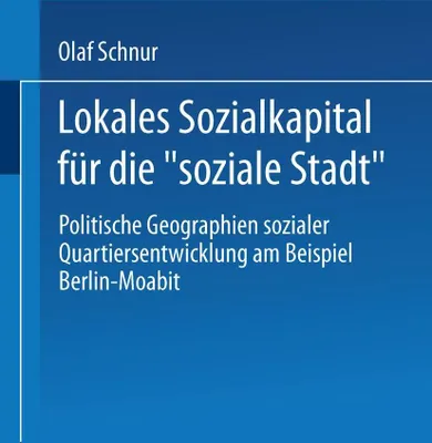 Produktbild von Lokales Sozialkapital für die "soziale Stadt"