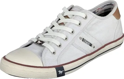 Produktbild von Mustang Herren Sneaker Schnürschuhe Canvas 4058-310, Größe:42 EU, Farbe:Weiß