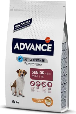 Imagen del producto de ADVANCE CANINE SENIOR MINI - Alimento para perros senior de raza pequeña - Sabor a pollo - 1,5 kg