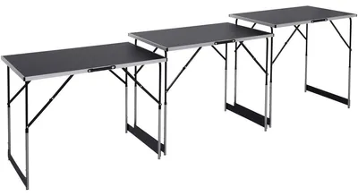 Immagine prodotto di Tavolo pieghevole multiuso - 3 pezzi - 300 x 60 cm - Altezza regolabile - Fino a 30 kg