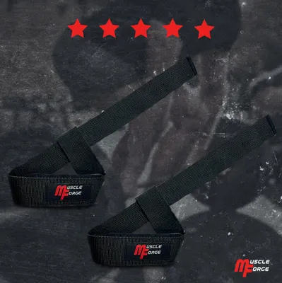 Produktbild von Kreuzhebegurte schwarz MuscleForge