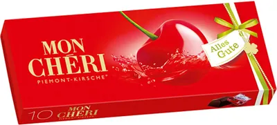 Obrázok produktu pre Mon Cheri likérové čerešňové pralinky z polosladkej čokolády 105g