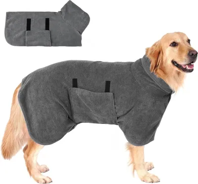 Produktbild von Famanu Hunde-Badewanne für große, mittelgroße und kleine Hunde - Mikrofaser, extra saugfähig und schnelltrocknend
