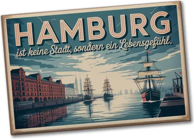 Produktbild von Hamburg ist Lebensgefühl Souvenir Souvenir Magnet