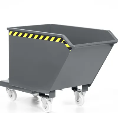 Produktbild von R+R Industrietechnik Universalkipper Typ RUK-75 1240x1520x1240mm 750dm³ RAL 7005 Mausgrau