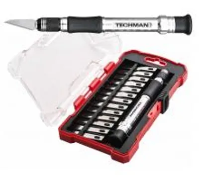 Produktbild von Aluminiumskalpell + 13 Klingen im Etui