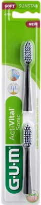 Obrázok produktu pre Sunstar GUM Sonic Daily, Wymienne końcówki czarne, 2 sztuki