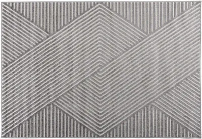Image de FURNLUX Tapis de salon Aron Gris 200cm / Couleur principale : Gris / Dimensions : 200 x 290 x 2 cm