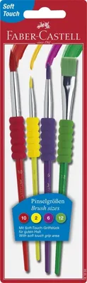 Produktbild von Schulpinsel Synthetik 10/2/6/12 Blisterkarte Packung mit 10 Stück