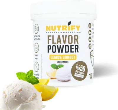 Produktbild von 150 g Flavor Powder NUTRIFY Geschmackspulver für mehr Geschmack in Lebensmitteln und Getränken – Lemon Sorbet