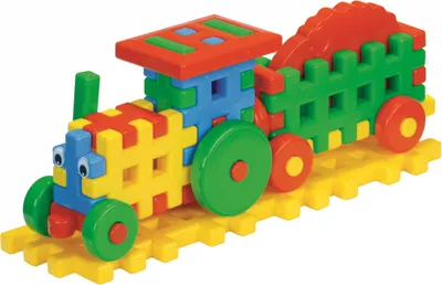 Zdjęcie produktu dla Klocki konstrukcyjne przestrzenne wafle Traktor farmera