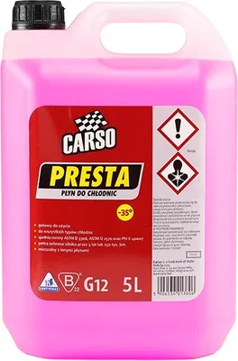 Produktbild von CARSO PRESTA Kühlerflüssigkeit -35°C, rot, 5 L