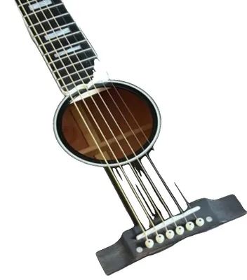 Produktbild von Akustikgitarre, fester Steg, geeignet für Anfänger und Profis, schwarz