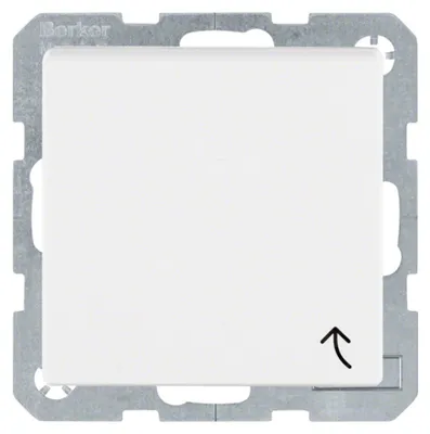 Productafbeelding van Berker stopcontact SCHUKO met klapdeksel, type S.1/B.3/B.7, mat polarwit, 1 stuk.