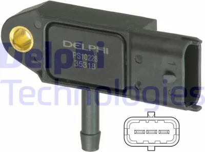 Produktbild von DELPHI PS10228 Ladedrucksensor für RENAULT Clio III Schrägheck (BR0/1, CR0/1) Saugrohr