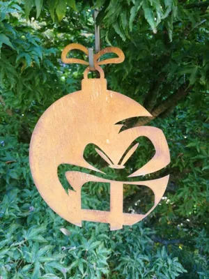 Produktbild von Edelrost Christbaumkugel Geschenk