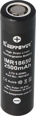 Produktbild von KeepPower IMR18650 - 2500mAh 3,6V - 3,7V Hochstromzelle Li-Ion-Akku