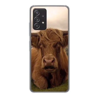 Produktbild von MuchoWow® Handyhülle Schutzhülle Hülle für Samsung galaxy a73 Schottischer Highlander - Tiere - Berg Silikon Softcase Handy Hülle - Handyhülle