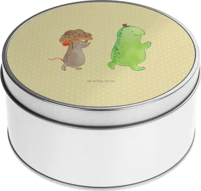 Produktbild von Mr. & Mrs. Panda Dose Schildkröte Maus - Gelb Pastell - Geschenk, zuckerdose, Vorratsdose, Teedose, keksdosen, Fröhlich, Freunde, Aufbewahrungsdosen, Kaffeedose