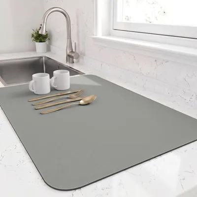 Abtropfmatte 71x44 cm grau, rutschfest, fleckenversteckend
