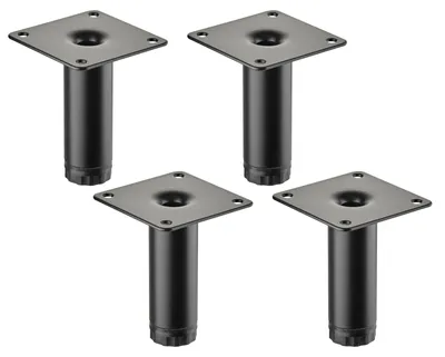 Produktbild von SOTECH Möbelfuß LIMA Ø 25 mm – Höhe 80 mm, schwarz matt (4er Set)