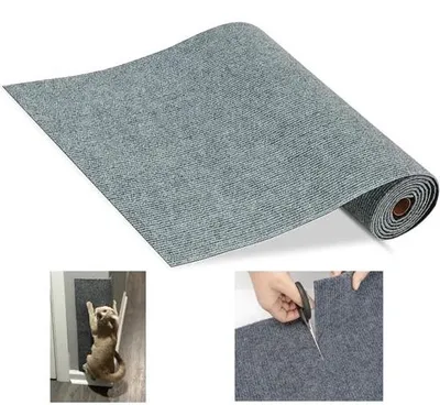 Produktbild von Katzenkratzmatte, grau, 30x100cm, selbstklebend, vielseitig