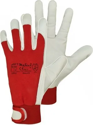 Produktbild von Arbeitshandschuhe Leder Montage Handschuhe Gartenhandschuhe Ziegenleder Lederhandschuhe Baumwolle Rtop-Ex rot Größe 9