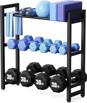Produktbild von Hantelablage 3 Ebenen, verstellbar, 180 kg Tragkraft, für Fitnessstudio