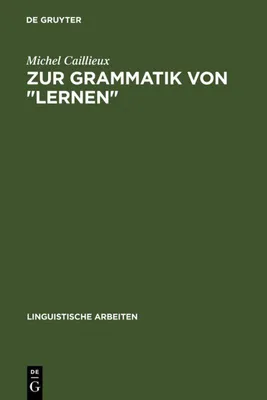 Produktbild von Zur Grammatik von "lernen"