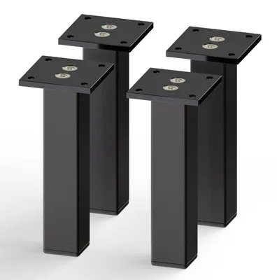 Produktbild von 4er Set sossai Aluminium Möbelfüße 150mm in Schwarz Schrankfüße Sockelfüße