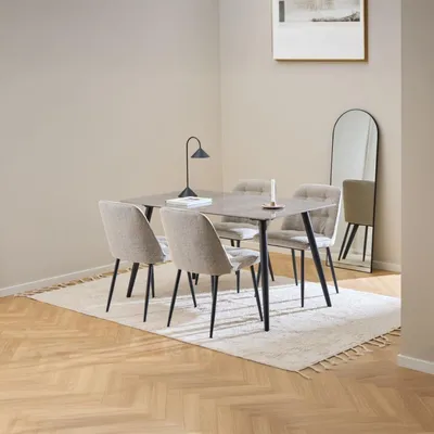 Productafbeelding van Eettafel Wiska Keramiek Grijs Batis 140cm - Giga Living
