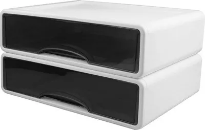 Productafbeelding van Famanu ladebox, set van 2 - witte kantoorbenodigdheden organizer