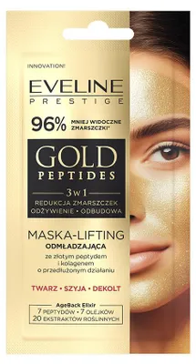 Image de Eveline Cosmetics Gold Peptides – masque visage, apaisant, régénérant