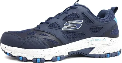 Image de Skechers Herren Chaussures à lacets Sportives Semelle en caoutchouc bleu