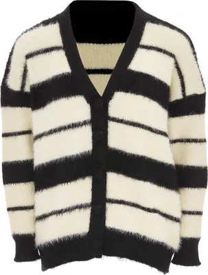 Produktbild von SWIRLY damen strickjacke - schwarz wollweiss, M