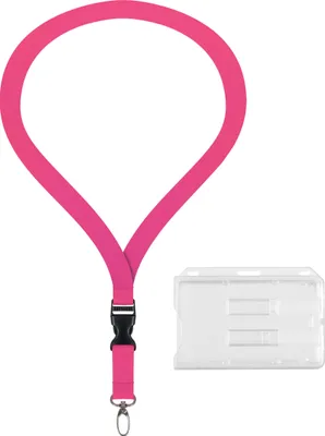 Produktbild von 10 Stück SET: 5x Lanyard Beere Keyholder Umhängeband 20 mm Polyester mit Steckschnalle und starkem Karabinerhaken + 5 x Ausweis Halter Kartenhalter Keychain Lanyards Schlüsselband