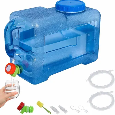 Produktbild von Wasserkanister Trinkwasserkanister Wassertank - Mit Zapfhahn - Mit Tragegriffen - Für Draußen und Campingplatz