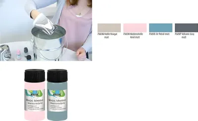 Obrázok produktu pre KREUL Mramorová farba "Magic Marble" matná mademoiselle rosé