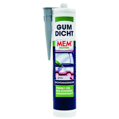 Produktbild von MEM Gum Dicht, Für unterschiedliche Aufgaben im Dachbereich, 310g Kartusche, Grau, 30836331