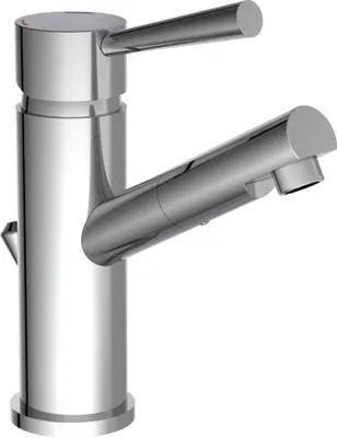 Zdjęcie produktu dla SCHÜTTE CORNWALL bateria umywalkowa z cięgłem, bateria łazienkowa z wyciąganym odpływem, chrom