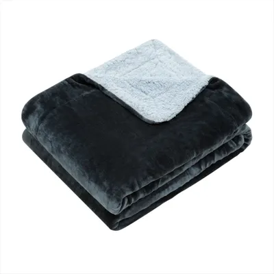 Produktbild von Flauschige Kuscheldecke Sherpa Sofaüberwurf Kuschelig Wendbar Wohndecke Skandi 150x200cm