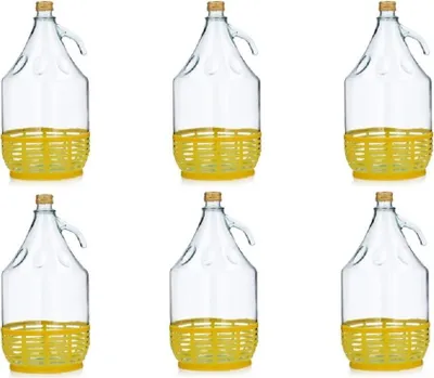 Produktbild von 6 STÜCK  5L Gärballon Flasche Glasballon Weinballon Glasflasche